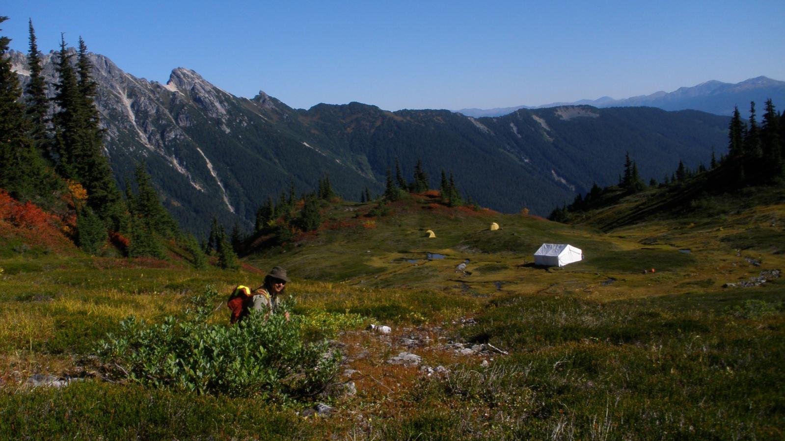 West Cu-Au Zone Exploration Camp During the 2009 Program at the Elsiar Property in Northwestern British Columbia